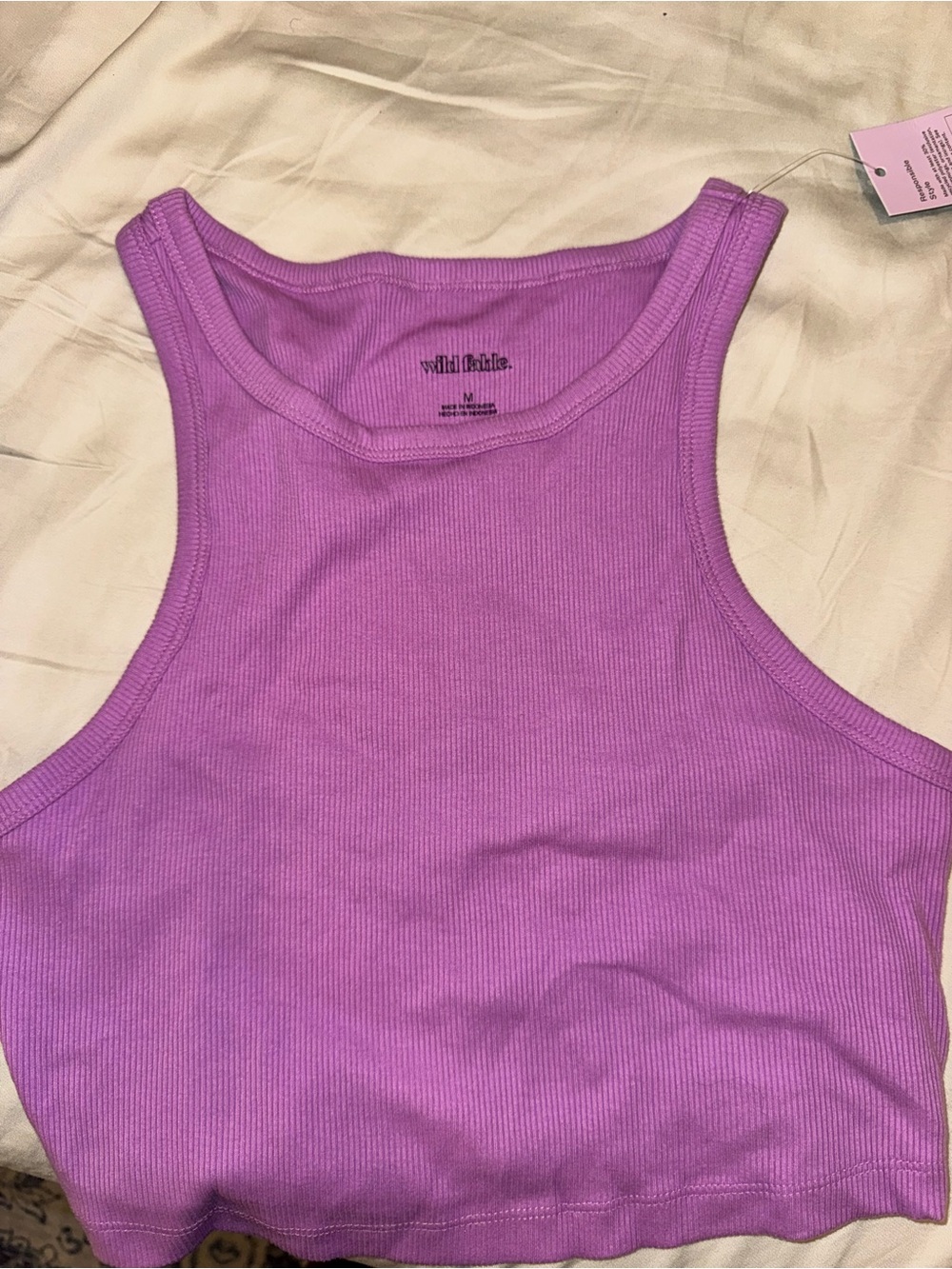 wild fable Lavender Ribbed Cropped Tank